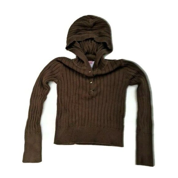 Gap Children's Brown Hooded Sweater Small 6-7 41d - Picture 4 of 6